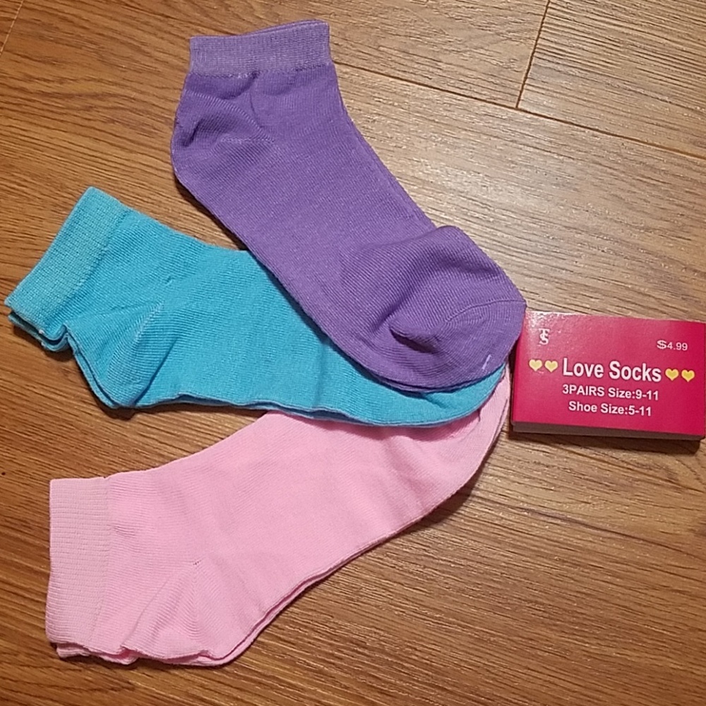 B2G1 TS 3 Pairs Colored Quarter Ankle Socks